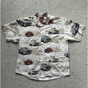 Clearwater Outfitters Short Sleeve Vintage Car Button Shirt - Multicolor - XL